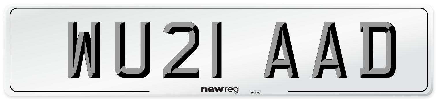 WU21 AAD Number Plate from New Reg